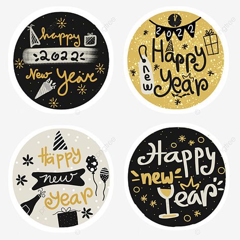 New Years Design, Happy New Year Stickers, New Year Cartoon, New Year Clipart, New Year Happy, Birthday Collage, Birthday Cake Topper Printable, Happy New Year Cards, Sticker Png