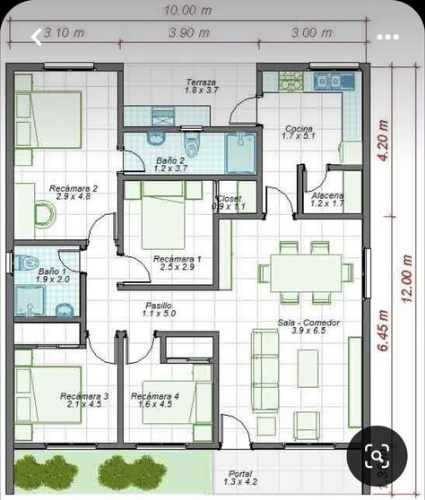 10x12 House Plans Ideas 559 Parking Plan, Bungalow House Floor Plans, Drawing House Plans, House Plans Ideas, Small Floor Plans, Bungalow Floor Plans, Affordable House Plans, House Plans One Story, Small House Floor Plans