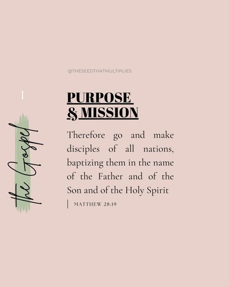 The Gospel ✝️ calls us to embrace a life of purpose and mission, instructing us to “go and make disciples of all nations” (Matthew 28:19), underscoring the importance of sharing the message of Christ and expanding His kingdom. This foundational principle directs us to be proactive in our faith, seeking opportunities to witness and serve, and to embody the light of Christ in our daily lives. As Jesus said, “You are the light of the world. A town built on a hill cannot be hidden” (Matthew 5:14)... Matthew 28:19, Matthew 6:22-23, The Gospel Of Matthew, Matthew Gospel, Go Into The World And Preach The Gospel, Mathew 4:4 Bible, Gospel Of Matthew Overview, Make Disciples Of All Nations, Go And Make Disciples