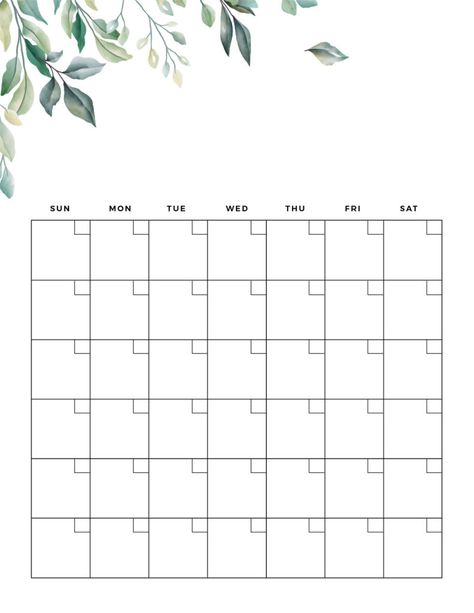 Doodle Bullet Journal, Free Blank Calendar, Blank Calendar Pages, Printable Calendar Pages, Blank Monthly Calendar, Study Planner Printable, Monthly Planner Template, Blank Calendar Template, Monthly Calendar Template