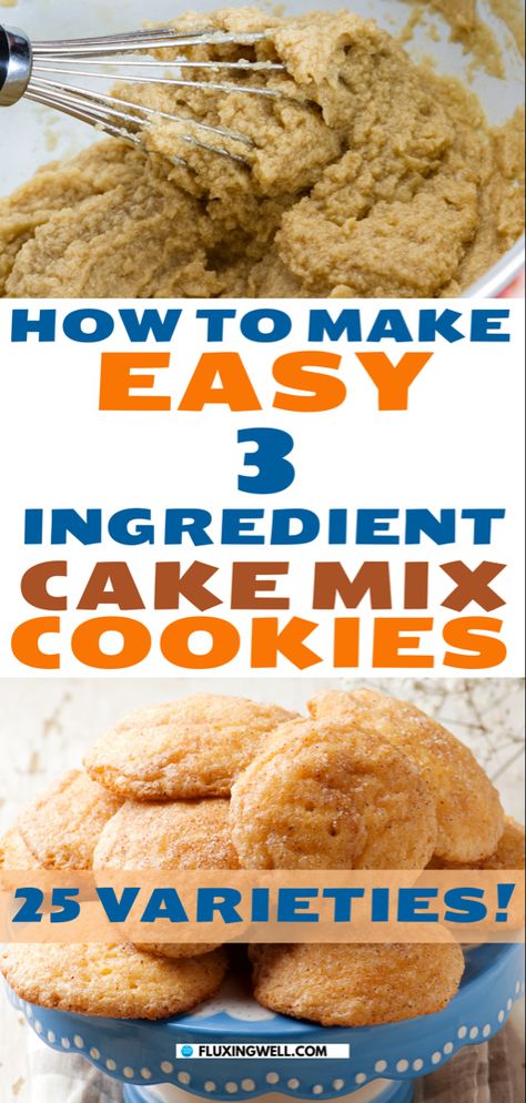 Easy 3-Ingredient Cake Mix Cookies Easy Cookies With Cake Mix Boxes, Cake Mix Cookie Recipes 3 Ingredients, Yellow Cake Mix Cookies 3 Ingredients, Lemon Cake Mix Cookies 3 Ingredients, 3 Ingredient Cakes Easy, 3 Ingredient Cake Mix Cookies, Easy Cookie Recipies, Cake Mix Cookies Recipes Easy, Cake Mix Cookies 3 Ingredient