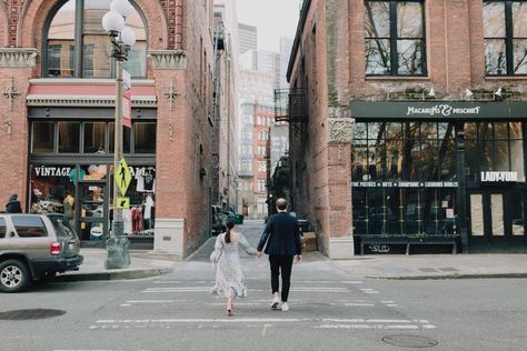 Claire Richards, Pioneer Square Seattle, Seattle Engagement Photos, Kinds Of People, Couple Shoot, Photography Inspo, Seattle, Engagement Session, Vintage Ladies