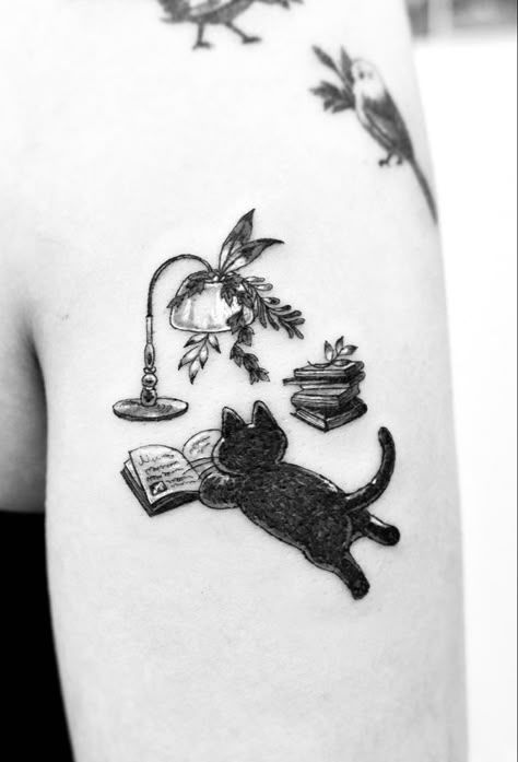 Black Cat Tattoo, See Tattoo, Black Cat Tattoos, Kawaii Tattoo, Cat Tattoos, Cat Tattoo Designs, Cute Tiny Tattoos, Tatuaje A Color, Best Sleeve Tattoos