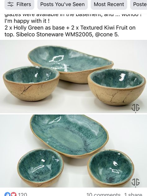 Glazing Ideas, Glaze Combos, Glaze Ideas, Clay Works, Ceramics Inspiration, Kiwi Fruit, Pottery Glazes, Pottery Ideas, Glazes For Pottery