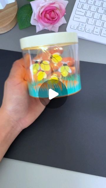 Firefly Jar Craft, Firefly Craft, Firefly Jar, Prek Learning, Fireflies Craft, Fireflies In A Jar, Snack Jars, Recycled Crafts, Jar Crafts