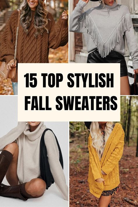 15 Stylish Fall Sweaters for Cozy and Warm Looks Fall Sweater Outfits, Sweater Outfits Fall, Fashion Family, Yellow Cardigan, Winter Outfit Inspiration, Style Inspiration Winter, Trendy Fall Outfits, Mommy And Me Outfits, Chunky Knit Cardigan