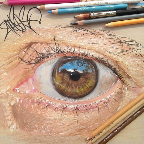 hyper realistic human drawings | ... Artist Draws Unbelievably Realistic Eyes Using Just Colored Pencils Realistic Eye Drawing, Eye Illustration, 얼굴 드로잉, Realistic Eye, Colored Pencil Drawing, Hyperrealism, Coloured Pencils, Art Style Inspiration, Color Pencil Art