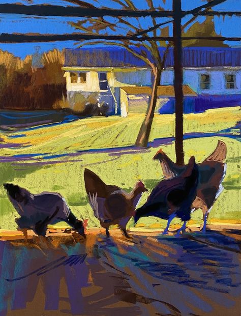 Tara Will - Painting The Energy Of The Landscape - How to Pastel Acrylic And Oil Pastel, Soft Pastel Art Landscape, Media Color Palette, Painting Chickens, Soft Pastel Landscape, Shari Blaukopf, Oil Pastel Landscape, Chalk Pastel Art, Soft Pastel Art