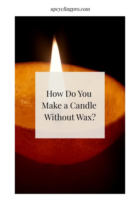 Discover the art of making candles with this easy DIY homemade guide. Create your own wax-free candles at home and enjoy a relaxing and soothing ambiance. Learn how to make unique and personalized candles for yourself or as thoughtful gifts for friends and family. Homemade candles are not only a fun craft project, but they also bring warmth and light into any space. Try your hand at making candles DIY style today! Olive Oil Candle, Orange Peel Candle, Making Candle Holders, Homemade Candle Recipes, Candle Recipes, Candle Alternatives, Make A Candle, Candles At Home, Homemade Candle