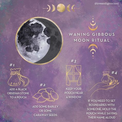 Wanning Gibbous Moon Ritual, Waning Gibbous Moon Meaning, Wanning Gibbous Moon Tattoo, Waning Gibbous Moon, Gibbous Moon, New Moon Phase, Moon Meaning, Negative Person, New Moon Rituals