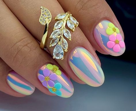 32 Summer Birthday Nails: Chic Trends for Your Special Day! - divagaze.com Summer Birthday Nails, Birthday Nail Designs, Birthday Nail, Animal Nail Art, Sunflower Nails, Edge Nails, Fancy Nails Designs, Short Nail Designs, Summer Birthday