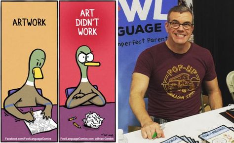 The Faces Behind Your Favorite Comics Revealed! - Neatorama Brian Gordon, Fowl Language Comics, Catana Comics, C Cassandra, Sarah's Scribbles, Sarah Andersen, Fowl Language, Famous Comics, Four Letter Words