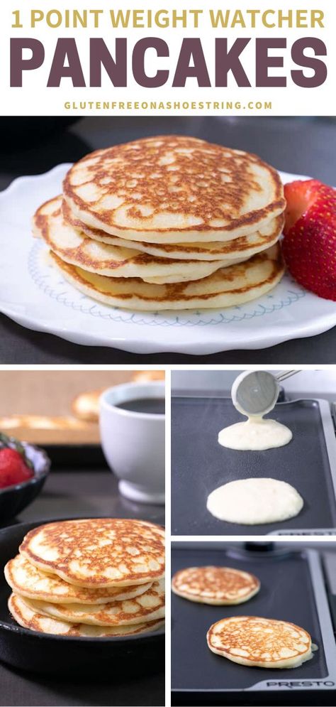 Weight Watchers Gluten Free Recipes, Ww Pancakes, Gluten Free Weight Watchers Recipes, Pancake Recipe Healthy, Healthy Pancakes Recipe, Gluten Free Weight Watchers, Weight Watchers Pancakes, Healthy Pancake, Yummy Pancake Recipe