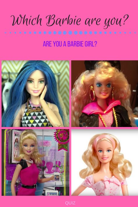 Barbie first appeared on the market in 1959 and since then, there have been over 50 variations of the original Barbie. Take this quiz to find out which Barbie you are most similar to! Barbie Buzzfeed Quiz, Barbie Quizzes, Barbie Quiz, Barbie Types, Rocker Barbie, Yoga Clothes Boho, Boho Barbie, Barbie Vogue, Quizzes Funny