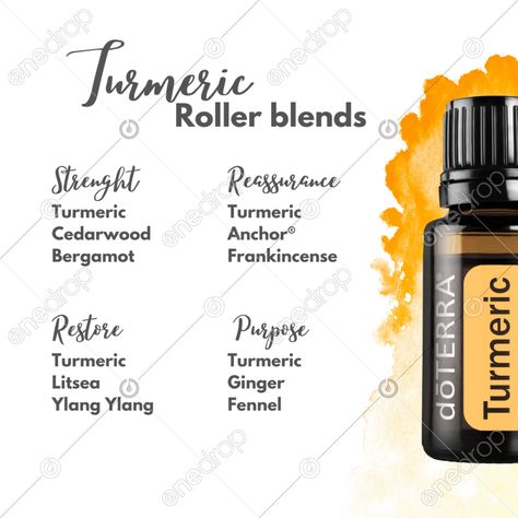 Turmeric Essential Oil Uses, Benefits Turmeric, Roller Blends, Turmeric Essential Oil, Roller Bottle Blends, Turmeric Latte, Turmeric Powder, Oil Uses, Roller Bottle