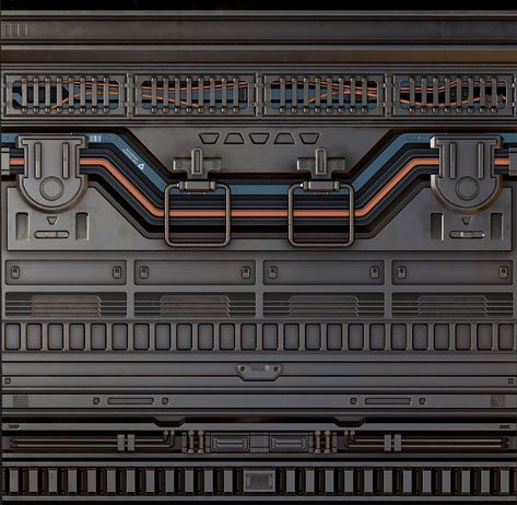 ArtStation - trim sheet, Stefan Wacker Sci Fi Floor, Scifi Wall, Trim Sheet, Scifi Interior, Terrain Texture, Sci Fi Wall, Sci Fi Props, Game Textures, Spaceship Interior