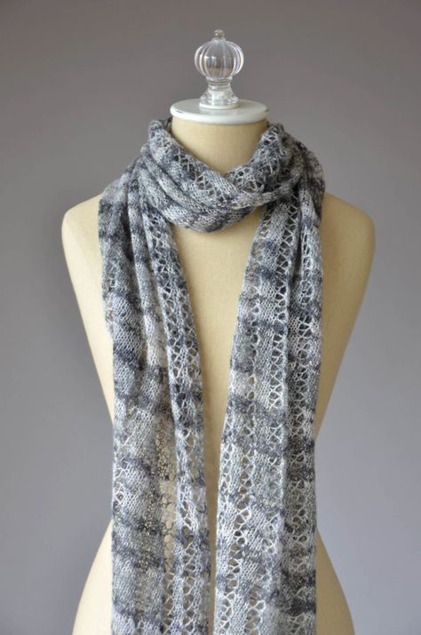 Free Pattern Friday – Augustine Scarf | Universal Yarn Creative Network Lacey Scarf, Lacy Scarf, Scarf Knitting Pattern, Knit Shawls, Knitting Pin, Knitting Patterns Free Scarf, Universal Yarn, Knitting Blogs, Scarf Knitting