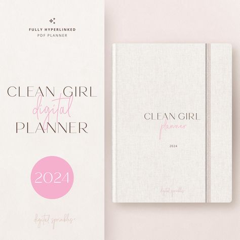 Aesthetic 2024 Clean Girl Digital Planner for your iPad or a tablet. Introducing the Clean Girl Planner - your ultimate companion for intentional living and personal growth. Designed to empower and inspire, this beautifully crafted planner combines practical organization with motivational tools to help you thrive in every aspect of your life. From setting goals and tracking habits to prioritizing self-care and practicing gratitude, the Clean Girl Planner provides a comprehensive system to plan y Practical Organization, Ultimate Life Planner, Ipad Organizer, Planner Cleaning, Practicing Gratitude, Night Jobs, Aesthetic 2024, Digital Organization, Planner Ipad