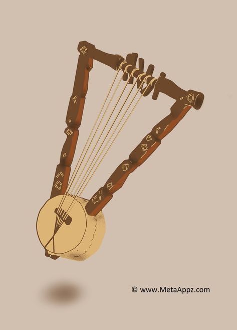 Ethiopian Musical Instruments, Ethiopian Instruments, Ethiopia Drawing, Ethiopian Drawing, Habesha Art, Ethiopia Art, Ethiopian Art, Egyptian Furniture, Ethiopian Flag