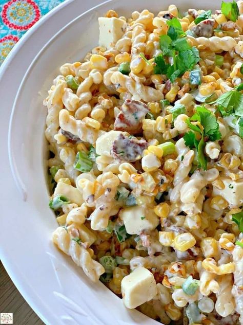 Easy To Make Pasta, Creamy Chili, Chili Lime Dressing, Fresco Cheese, Queso Fresco Cheese, Mexican Street Corn Recipe, Street Corn Recipe, Street Corn Salad, Mexican Corn Salad