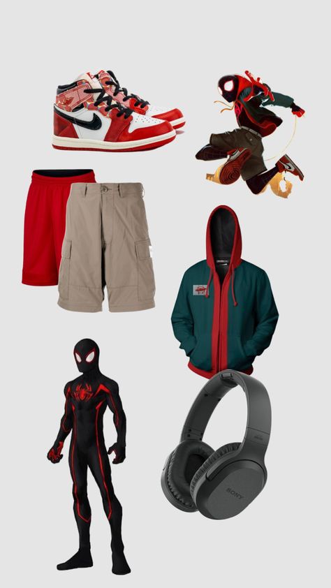 Miles morales shuffle Miles Morales Pajamas, Miles Morales Disneybound, Miles Morales Full Body Pic, Miles Morales Fashion, Miles Morales Inspired Fit, Miles Morales Headphones, Miles Morales Clothing Style, Miles Morales Style Outfit, Miles Cosplay