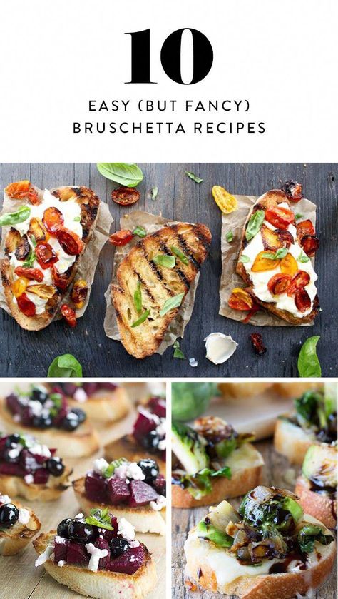 Bruschetta For A Crowd, Types Of Bruschetta, Fancy Italian Appetizers, Fancy Bruschetta, Bruchetta Appetizers, Bruschetta Recipes, Bruschetta Appetizer, Bruschetta Bar, Crostini Recipe