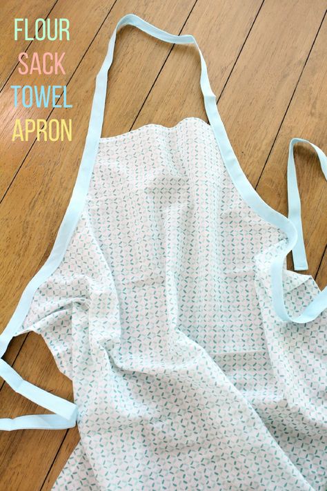 DIY Flour Sack Towel Apron | All Things Target Flour Sack Towels Crafts, Diy Flour, Apron Diy, Dish Towel Crafts, Tea Towels Diy, Crafting Corner, Flour Sack Dish Towels, Diy Towels, Flour Sack Kitchen Towels