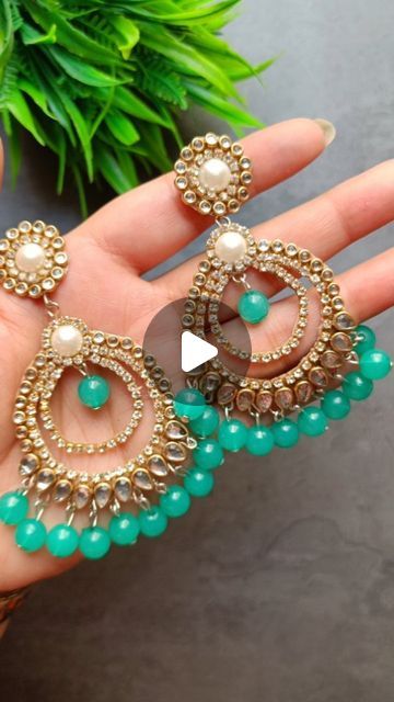 Mirror Earrings, Engagement Mehndi, Engagement Mehndi Designs, Pearls Jewelry, Viral Reels, Earring Making, Handmade Fashion Jewelry, Kundan Jewellery, Handmade Fashion