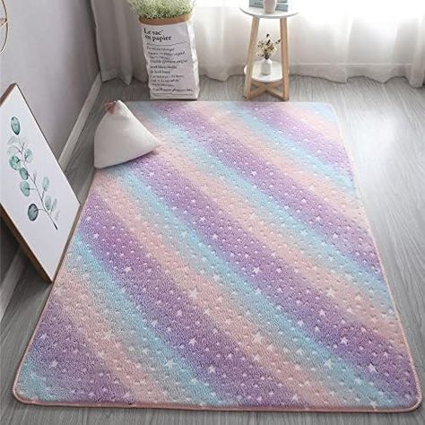 GGBOND Luminous Carpet Glow in the Dark Rainbow Stars Rugs, Short Plush Sponge Sandwich Soft Comfortable, 80x120cm : Amazon.co.uk: Home & Kitchen Jute Rug Dining Room, Outdoor Jute Rug, Living Room Unique, Jute Rug Living Room, Rainbow Stars, Room Unique, Rainbow Star, Prayer Room, Star Rug