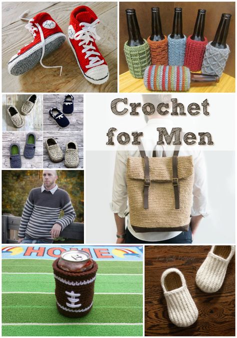 Crochet for Men | Crochet Fathers Day, Things To Crochet For Men, Crochet Projects For Men, Crochet Ideas For Men, Crochet Gifts For Men, Crochet Patterns For Men, Crochet For Men, Crochet Beard Beanie, Mens Crochet