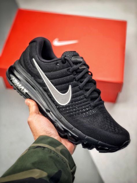 NIKE AIR MAX 2017 849559-001 Nike Air Max 2017, Nike Fashion Sneakers, Black Nike Shoes, Playing Basketball, Box Tops, Black Nike, Shoes For Men, Sports Shoes, Shoe Shop