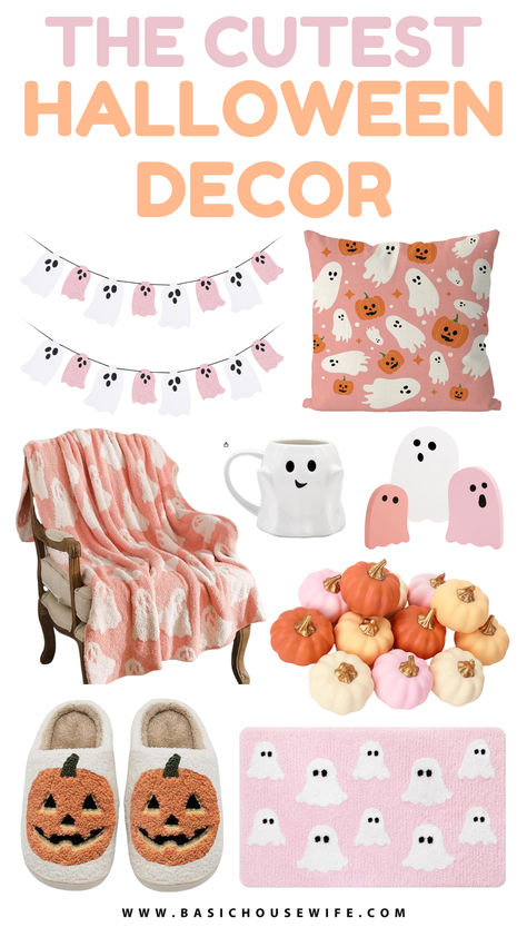 Cute Halloween Decor Preppy Halloween Decor, Girly Halloween Decor, Girly Halloween Decorations, Pink Orange Halloween, Orange Halloween Decor, Cute Halloween Aesthetic, Pink And Orange Halloween, Pink Halloween Aesthetic, Halloween Things To Do