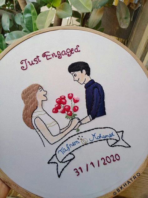 #love #flowers #embroidery #design #couple Hoop Embroidery Ideas Couple, Hoop Embroidery Ideas, Embroidery Love Couple, Engagement Embroidery, Couple Embroidery Design, Embroidery Couple, Couple Embroidery, Wedding Embroidery Hoop, Sewing Clipart