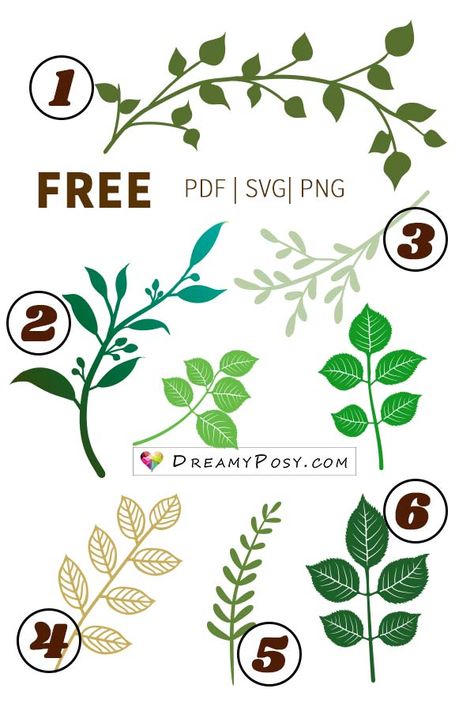 Leaves Template, Free Paper Flower Templates, Paper Garlands, Leaves And Branches, Projets Cricut, Paper Leaves, Leaf Template, Paper Flower Template, Paper Flowers Craft