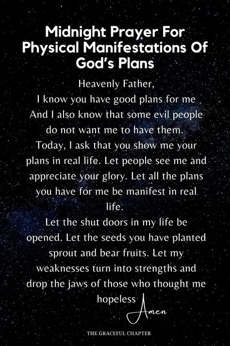 Midnight prayer for physical manifestations of God’s plans Midnight Affirmations, Prayers For Dreams And Visions, Midnight Warfare Prayers, Prayer For Manifestation, Powerful Midnight Prayers, Midnight Prayer For Breakthrough, Prayers For Nightmares, Midnight Prayer Declarations, Manifesting Prayer