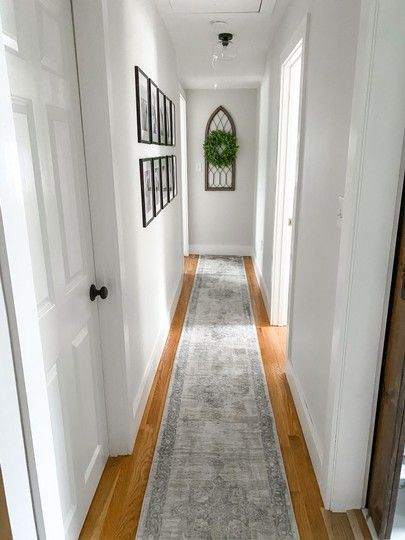 Second Floor Hallway Wall Decor, Farmhouse Hallway Runner Rugs, Long Hallway Decorating Farmhouse, Small Hallway Decorating Wall, Long Hallway Wall Decor Ideas Farmhouse, End Of Hallway Decor Ideas Farmhouse, Hallway Picture Frame Ideas, Long Narrow Hallway Ideas Farmhouse, End Of Long Hallway Decor