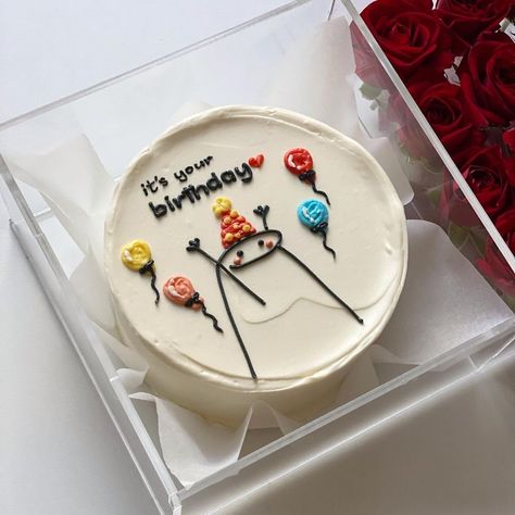 Simple Funny Birthday Cake, Simple Cake Designs For Boyfriend, Cake Models Birthday, Cute Small Birthday Cakes, Bf Birthday Cake Ideas, Minimalist Birthday Cake Men, 26 Birthday Cake For Him, Men Birthday Cake Ideas Guys, Cake For Friends Birthday