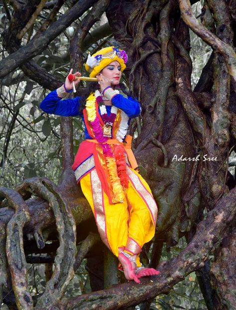 Radha Krishna Costume, Krishna Outfit, Krishna Makeup, Krishna Dance, Krishna Costume, Krishna Photoshoot, Krishna Jayanthi, Krishna Dress, Fancy Dress Competition