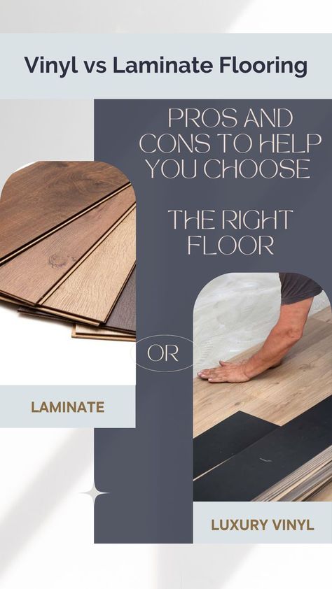 If you’re looking for attractive, cost-effective flooring options that will stand the test of time, the two types of flooring that really stand out are vinyl and laminate floors. Vinyl and laminate flooring actually have a lot in common! Both floor types can be installed yourself, they hold up well, and they even look pretty similar at a glance. But if you’re stuck on which option is better, knowing the pros and cons of vinyl and laminate floors can help you make an informed decision. Entryway Plants, Diy Home Upgrades, Pergo Flooring, Floor Types, Modern Rustic Living Room, Diy Entertainment, Laminate Floors, Diy Porch, Best Flooring