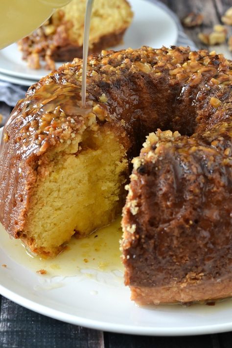 Rum Cake with Butter Rum Glaze | Mother Thyme Rum Cake Recipe, Butter Rum, Super Easy Desserts, Rum Recipes, Torte Cupcake, Cake Recipes From Scratch, Rum Cake, Easy Homemade Recipes, Bundt Cakes Recipes