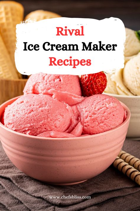 15+ Rival Ice Cream Maker Recipes to Satisfy Your Sweet Tooth 4 Qt Ice Cream Maker Recipe, Rival Ice Cream Maker Recipes, Electric Ice Cream Maker Recipes, Ice Cream Machine Recipes, No Egg Ice Cream Recipe, Homemade Frozen Yogurt Recipes, Maple Walnut Ice Cream, Strawberry Sorbet Recipe, Homemade Ice Cream Recipes Machine