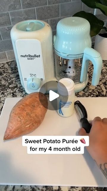 ParentingPulse on Instagram: "Sweet Potato Heaven: Homemade Puree for Your Little Gourmand  In this Pinterest video, we showcase a homemade Sweet Potato Puree for your little gourmand. This wholesome food is packed with essential nutrients and natural sweetness, making it a delightful and nutritious option. Say goodbye to store-bought jars and enjoy creating a nourishing meal for your baby. @parenting.pulsee  ' ' ' #startingsolids#babyfood #babyfoodideas #blw #mom #motherhood #baby #babyboy #lentilsoup #lentils #healthy #healthyfood#HealthyEating#OrganicBaby#BabyLedWeaning#ToddlerFood#HomemadeBabyFood#BabyFoodIdeas#BabyFoodRecipes#FirstFoods#BabyFoodJourney  #babyledweaning #weaning #explorepage #explore #babyfood #vegetarianrecipes #fritters #batchcooking #indianmom" Nutribullet Baby Food Recipes, Sweet Potato For Baby, Sweet Potato Baby Food Recipe, Homemade Baby Food Stage 1, Baby Food Puree Recipes, Sweet Potato Puree Baby, Homemade Baby Puree Recipes, Sweet Potatoes For Baby, 8 Month Old Baby Food