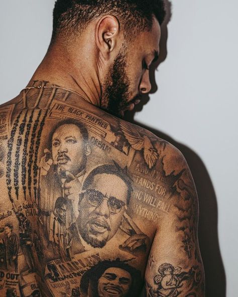 Black Leaders Tattoo, Andre Gray, Black Leaders, Historical People, Historical Moments, Never Forgotten, Grey Tattoo, Black And White Colour, Tattoos And Piercings