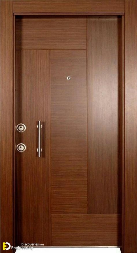 Top 50 Modern Wooden Door Design Ideas You Want To Choose Them For Your Home | Engineering Discoveries Solid Door Design Entrance, Modern Room Doors, Entrance Doors Design, Pintu Ganda, Pintu Interior, Wooden Door Entrance, Door Design Ideas, Flush Door Design, Modern Wooden Doors