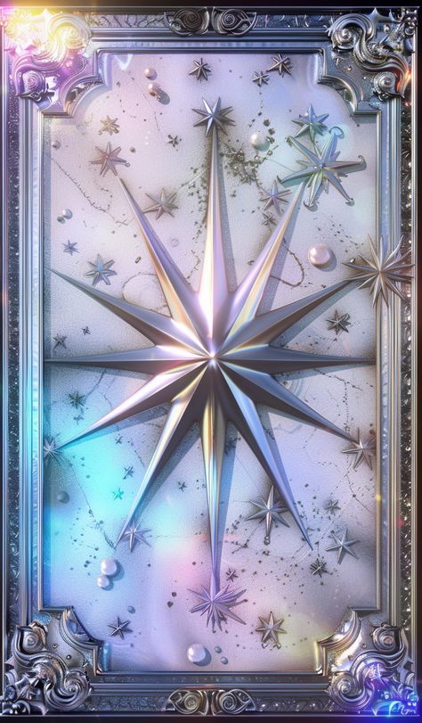 3D-Rendered Tarot Card Back Design 3d Tarot Cards, Card Frame Design, Dnd Cards, Tarot Card Back, Whimsical Background, Card Back Design, Glow Aesthetic, Phantasy Star Online, Tarot Card Design