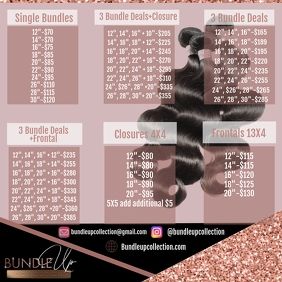 Customize 310+ Price List Templates | PosterMyWall Instagram Bio Ideas For Hair Business, Hair Business Price List Ideas, Hair Bundles Price List Template, Hair Business Post Ideas, Hair Bundles Price List, Hair Vendor List, Hair Business Price List, Hair Business Asthetic, Hair Business Photoshoot Ideas Weave