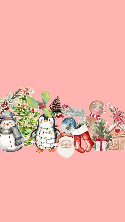 preppy christmas background!! 🎄💕🤩⛄️ Preppy Christmas Background, Preppy Christmas, Christmas Background, Christmas