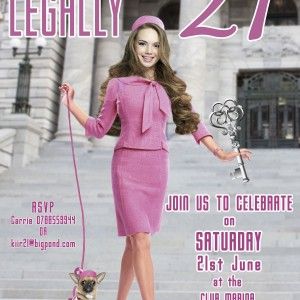 Legally Blonde Party, Legally Blonde Movie, 21st Invitations, Reece Witherspoon, Milestone Birthday Invitations, Blonde Movie, 21st Party, 21st Birthday Invitations, Birthday Dinner Party