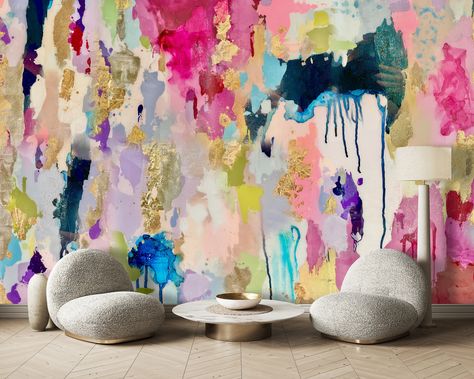 vivian ferne wallpaper, maximalist interior living room, wallpaper accent wall Zesty Wallpaper, Chateau Wallpaper, Silver Leafing, Glitter Painting, Abstract Wallpaper Design, Scrapbook Room, How To Install Wallpaper, Free Canvas, Wallpaper Peel And Stick