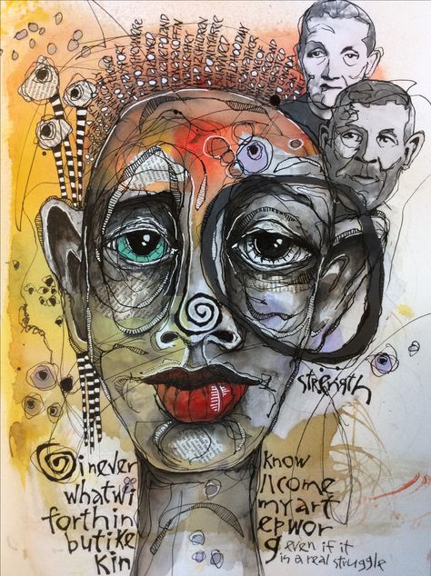 Deb Weiers - HodgePodge Elements Of Arts, Deb Weiers, Stylized Portraits, Element Art, Abstract Beauty, Abstract Face Art, Bill Cosby, Soyut Sanat Tabloları, Andy Biersack